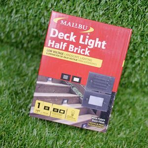 Malibu Half Brick Low Voltage Deck Light Black 7W Bulb Included